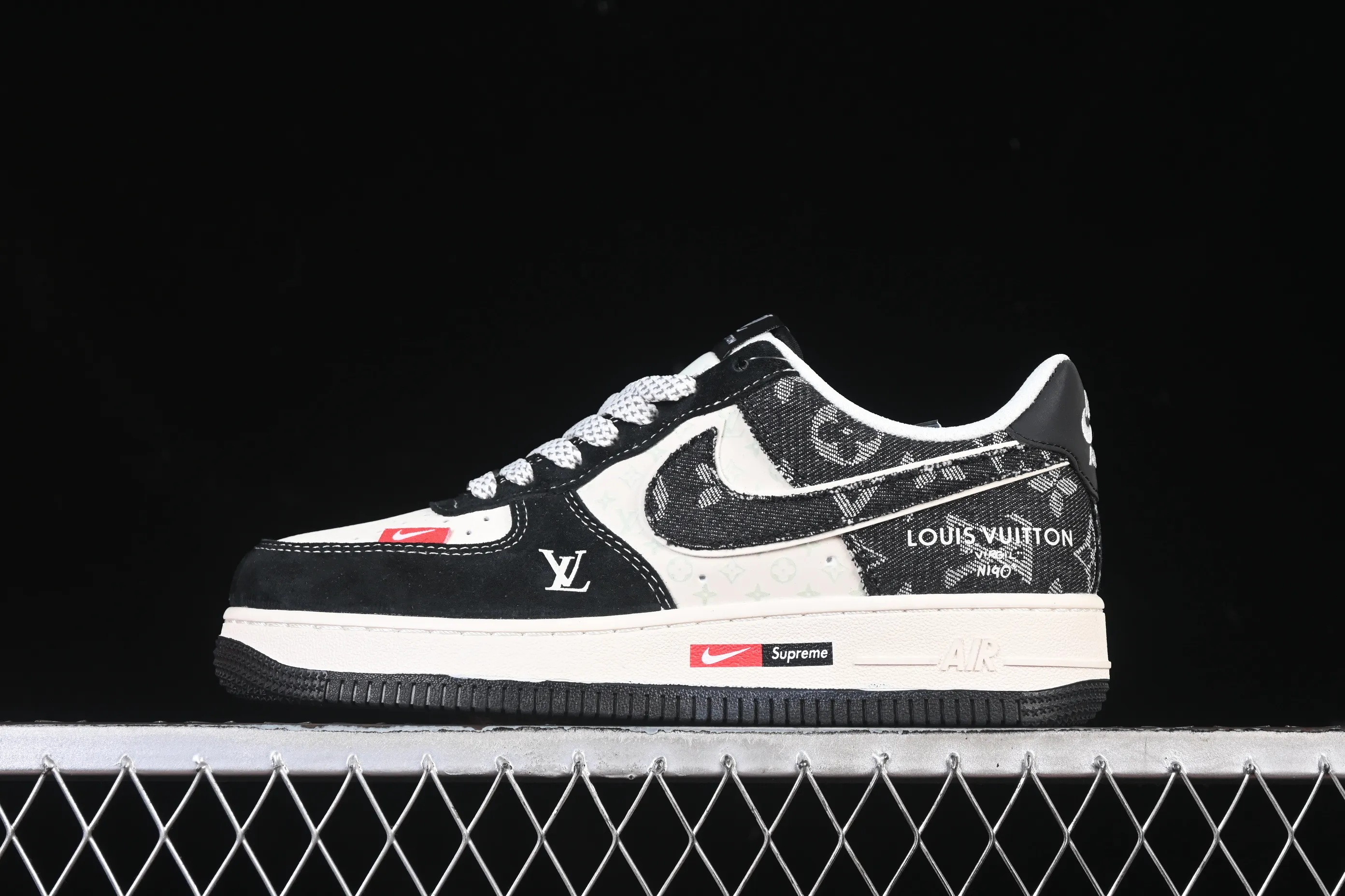 All categories Nk Air Force 1 Air Force series Nk Air Force 1 Low Air Force low-top Nike Air Force 1'07 Low LV joint cowboy pig eight meters black Air Force 1 low-top casual sneakers MZ9588-805